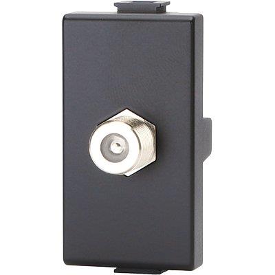 CONNETTORE F TV SAT DIRETTO ABM - NERO- 8 pezzi