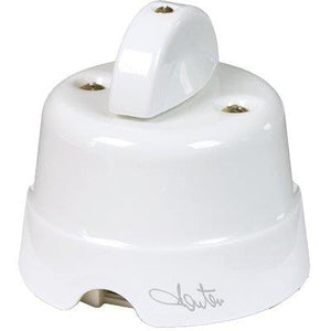 INTERRUTTORE DEVIATORE UNIPOLARE COUNTRY FME  CERAMICA BIANCO VOLT 250 A 10