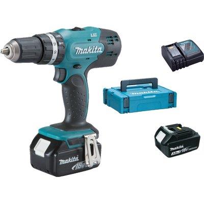 TRAPANO AVVIT PERCUS BATTERIA DHP453RFE MAKITA  VOLT 18X2 AH 3,0 + VALIGIA