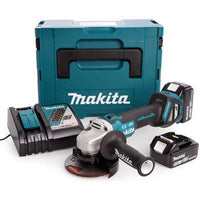 SMERIGLIATRICE ANGOLARE BATTERIA DGA513RTJ MAKITA  MM 125 VOLT 18X2 AH 5,0 + VALIGIA