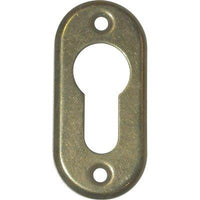 MOSTRINA OVALE FORO SAGOMATO 06012 00 CISA - OTTONE MM 60X28 CF=PZ 2- 5 confezioni