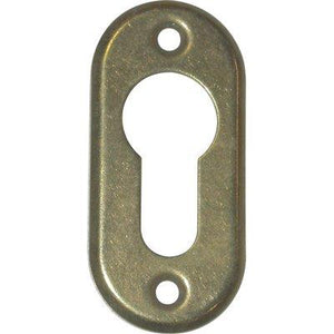 MOSTRINA OVALE FORO SAGOMATO 06012 00 CISA - OTTONE MM 60X28 CF=PZ 2- 5 confezioni