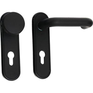 MANIGLIA ANTIPANICO 07070.24 CISA - MANIGLIA + POMO FISSO NERO CF=PZ 2- 1 confezioni