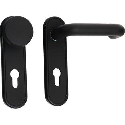 MANIGLIA ANTIPANICO 07070.24 CISA - MANIGLIA + POMO FISSO NERO CF=PZ 2- 1 confezioni