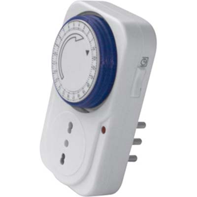 PRESA TEMPORIZZATA GIORNALIERA ELECTRALINE - BIANCO 2P+T 16A BIPASSO- 2 pezzi