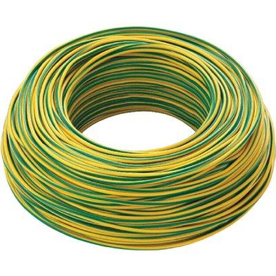 CAVO ELETTRICO UNIPOLARE FS17 - RAME/PVC GIALLO/VERDE n°XMMQ 1X15 CF=MT 100- 1 confezioni