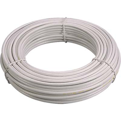 CAVO ELETTRICO BIPOLARE H05VV-F - RAME/PVC BIANCO n°XMMQ 2X15 CF=MT 100- 1 confezioni