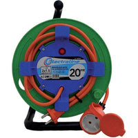 AVVOLGICAVO GARDEN ELECTRALINE  ARANCIO 2P+T 16A + SCHUKO n°XMMQ 2X15 MT 20