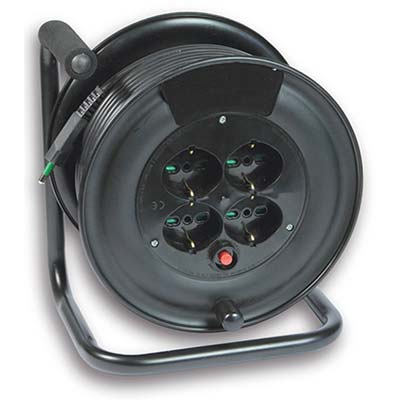 AVVOLGICAVO IMPRESA FME  2P+T 16A BIPASSO SCHUKO X4 n°XMMQ 3X15 MT 25