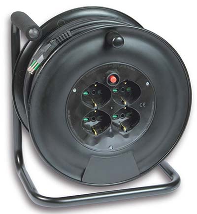 AVVOLGICAVO IMPRESA FME  2P+T 16A BIPASSO SCHUKO X4 n°XMMQ 3X15 MT 50