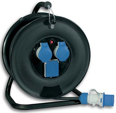 AVVOLGICAVO INDUSTRIALE BLU IP44 FME  2P+T 16A X2 n°XMMQ 3X25 MT 30