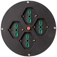 DISCO PRESE X AVVOLGICAVO FME  MM 145 2P+T 16A BIPASSO SCHUKO X4