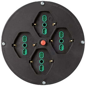 DISCO PRESE X AVVOLGICAVO FME  MM 145 2P+T 16A BIPASSO SCHUKO X4