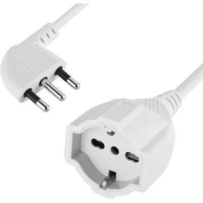 PROLUNGA LINEARE 461 ELECTRALINE  BIANCO 2P+T 16A BIPASSO SCHUKO n°XMMQ 3X1.5 MT 5