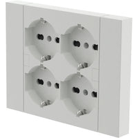 MULTIPRESA BIPASSO + SCHUKO INCASSO ELECTRALINE  BIANCO POSTI 4 2P+T 16A