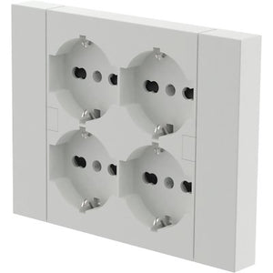 MULTIPRESA BIPASSO + SCHUKO INCASSO ELECTRALINE  BIANCO POSTI 4 2P+T 16A