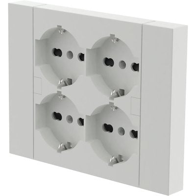 MULTIPRESA BIPASSO + SCHUKO INCASSO ELECTRALINE  BIANCO POSTI 4 2P+T 16A