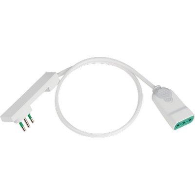 PROLUNGA LINEARE CLOCK BIPASSO FME  BIANCO 2P+T 16A BIPASSO n°XMMQ 3X075 MT 10