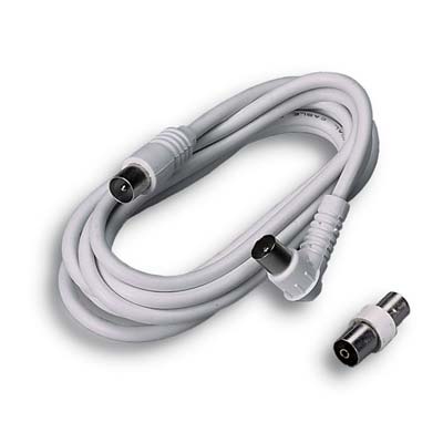 PROLUNGA COASSIALE TV + ADATTATORE FME - SPINA DRITTA + PRESA 90  ° MM 95 OHM 75 MT 2- 5 pezzi