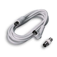 PROLUNGA COASSIALE TV + ADATTATORE FME - SPINA DRITTA + PRESA 90  ° MM 95 OHM 75 MT 3- 5 pezzi