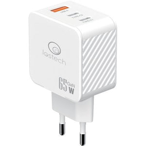 CARICABATTERIA SMARTPHONE RAPIDO LSNC37 LOSTECH  VOLT 230 WATT 65 1 PRESA USB + 2 PRESA TYPE C