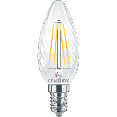 LAMPADA WIRE LED TORTIGLIONE INCANTO CENTURY - CALDA VOLT 230 WATT 4 LUMEN 470 E14- 5 pezzi