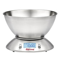 BILANCIA DIGITALE CUCINA PS85 INOX GIRMI  KG 5/GR 1 + CIOTOLA 2XAAA NON INCLUSE
