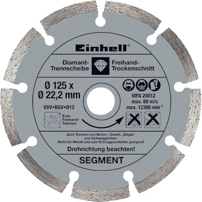 DISCO X SCANALATORE MURO THMA 1300 EINHELL  A SETTORE MM 125 F.MM 22,2