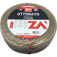 CAVETTO ACCIAIO OTTONATO TRASPARENTE  MM 5,0 MT 100