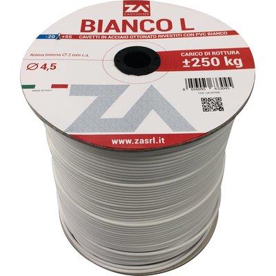 CAVETTO ACCIAIO OTTONATO BIANCONE  MM 4,5 MT 500