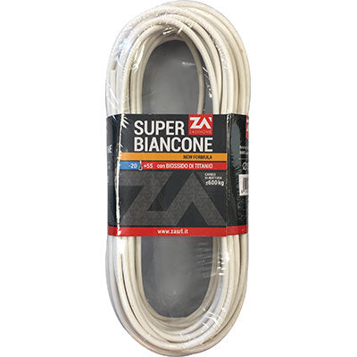 CAVETTO ACCIAIO ZINCATO SUPER BIANCONE  MM 5,0 MT 20