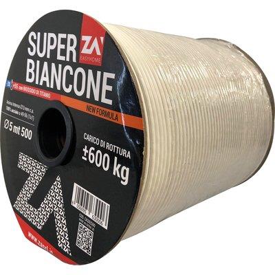 CAVETTO ACCIAIO ZINCATO SUPER BIANCONE  MM 5,0 MT 500