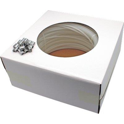 FILO NYOFIL + MORSETTI - NYLON BIANCO MM 4 MT 100 + 20 MORSETTI- 1 confezioni