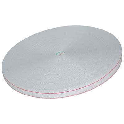 CINTINO AVVOLGIBILI PP BIANCO RIGHE ROSSE  MM 22 GR/MT 25 MT 50