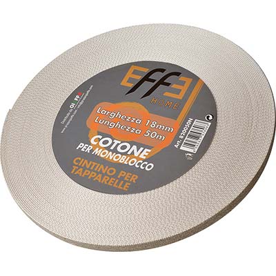 CINTINO AVVOLGIBILI COTONE AVANA/GRIGIO  MM 18 GR/MT 18 MT 50