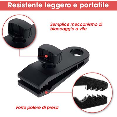 PINZA TENDI TELO HAND - CM 8,5X3X3 CF=PZ 4- 6 confezioni