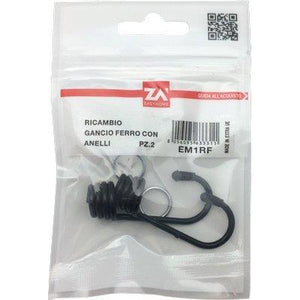 GANCIO METALLO X CORDA ELASTICA - MM 8/10 CF=PZ 2- 20 confezioni