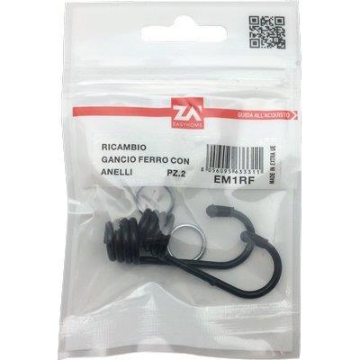 GANCIO METALLO X CORDA ELASTICA - MM 8/10 CF=PZ 2- 20 confezioni