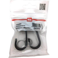 GANCIO METALLO DOPPIO X CORDA ELASTICA - MM 6/8 CF=PZ 2- 10 confezioni
