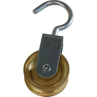 CARRUCOLA ZAMA OTTONATA + GANCIO WORKIT - ZINCATO D.MM 40- 12 pezzi