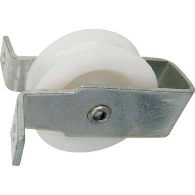 CARRUCOLA NYLON STAFFA FISSA SELF - ZINCATA D.MM 25- 5 pezzi