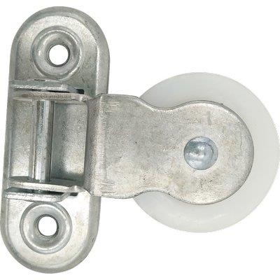 CARRUCOLA NYLON STAFFA GIREVOLE SELF - ZINCATA D.MM 40- 5 pezzi