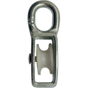 PULEGGIA NYLON SELF - OCCHIOLO NICHELATO D.MM 60- 5 pezzi