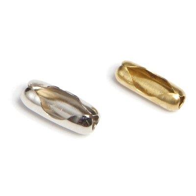 CHIUSURA CATENA A PERLINE SELF - CROMATA D.MM 3,2 + OTTONATA D.MM 3,6 CF=PZ 10- 5 confezioni