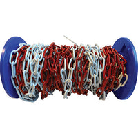 CATENA SEGNALETICA AREF  ACCIAIO VERNICIATO BIANCO/ROSSO D.MM 5 MT 30