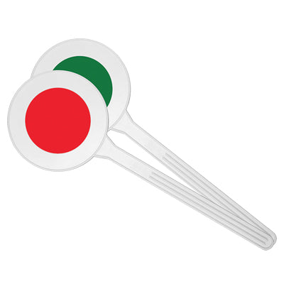 PALETTA SEGNALETICA - POLISTIRENE  ROSSO/VERDE CM 15X46- 4 pezzi