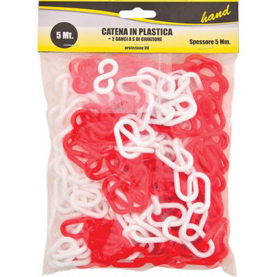 CATENA SEGNALETICA HAND - PLT BIANCO/ROSSO D.MM 5 MT  5- 2 pezzi