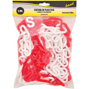 CATENA SEGNALETICA HAND - PLT BIANCO/ROSSO D.MM 8 MT  5- 2 pezzi