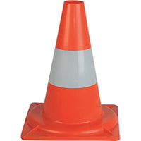CONO STRADALE - PE BIANCO/ARANCIO H.CM 33- 4 pezzi