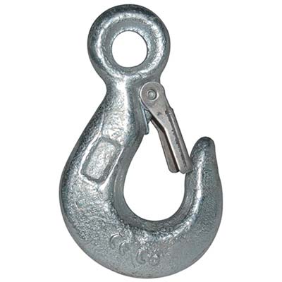 GANCIO SOLLEVAMENTO FISSO ZINCATO - CON SICURA CERTIFICATO CE KG  250- 10 pezzi